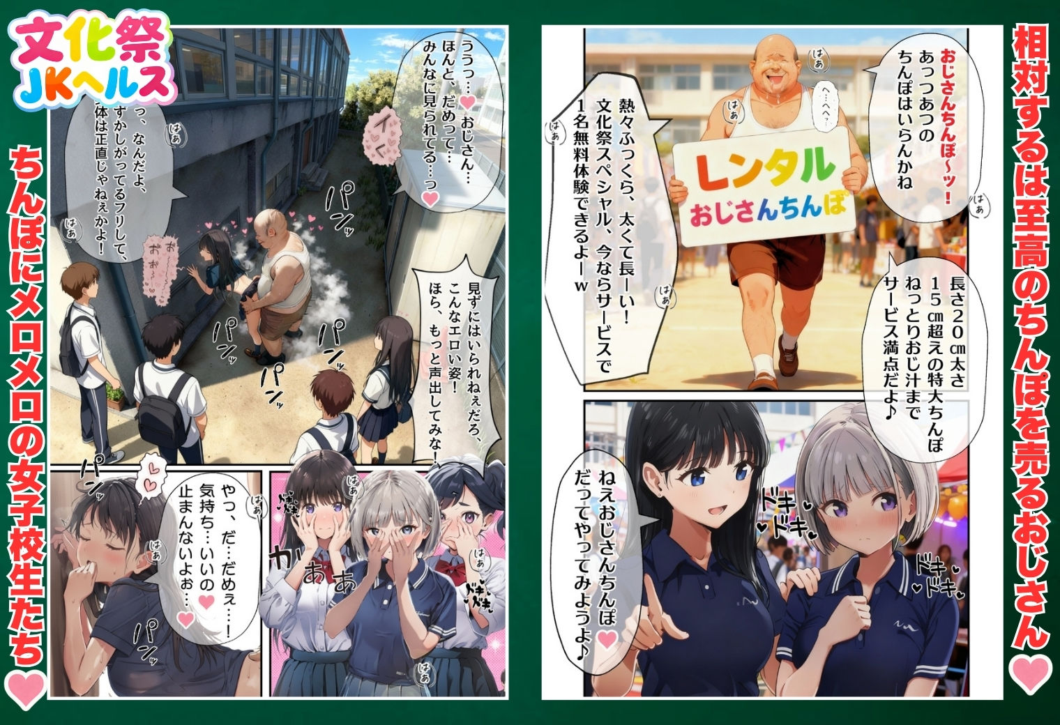 【大乱交】文化祭JKヘルス VS レンタルおじさんちんぽ 画像4