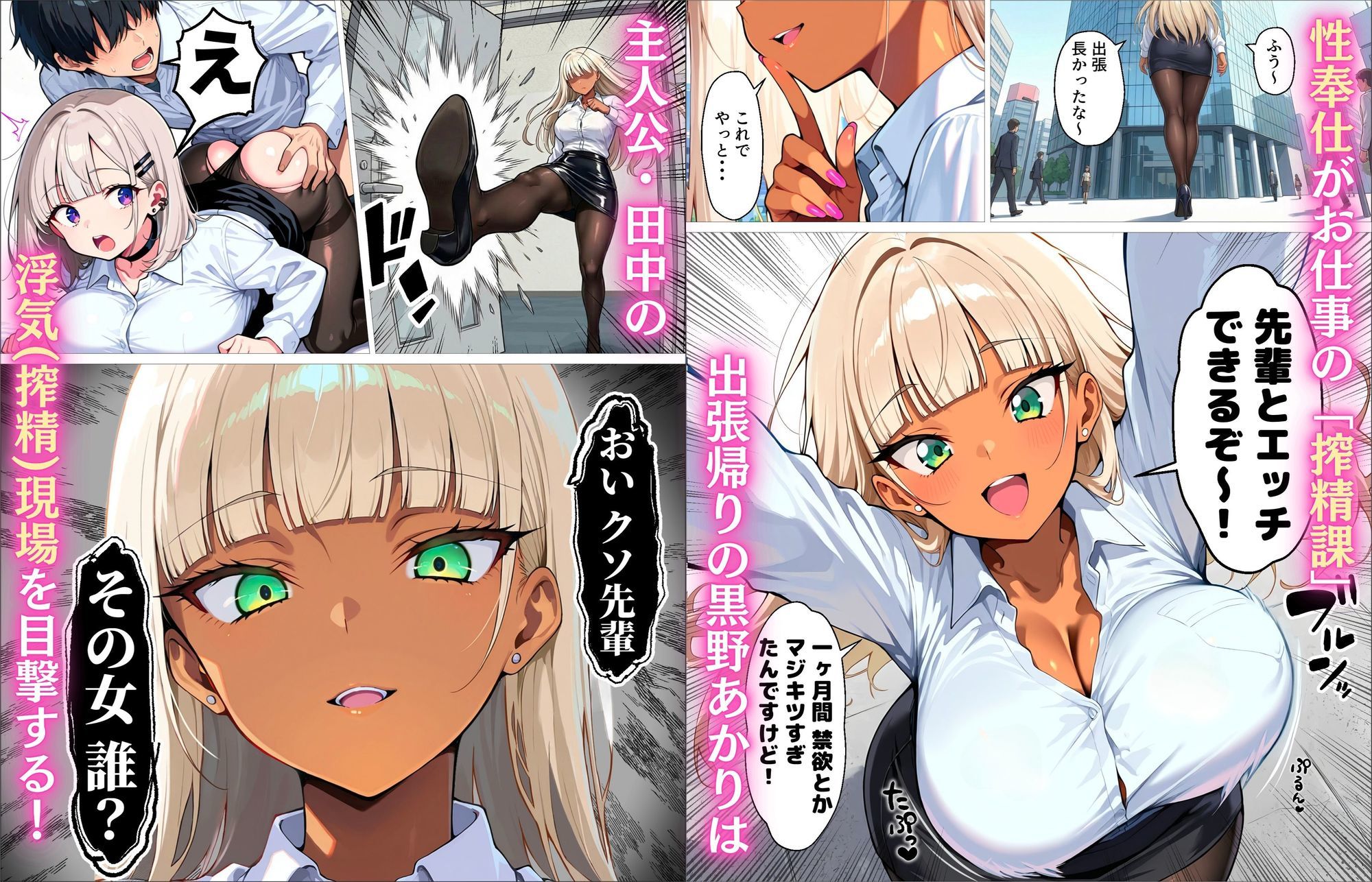 新卒の黒ギャルとダウナーギャルが「2人で」搾精してくれる話 画像1