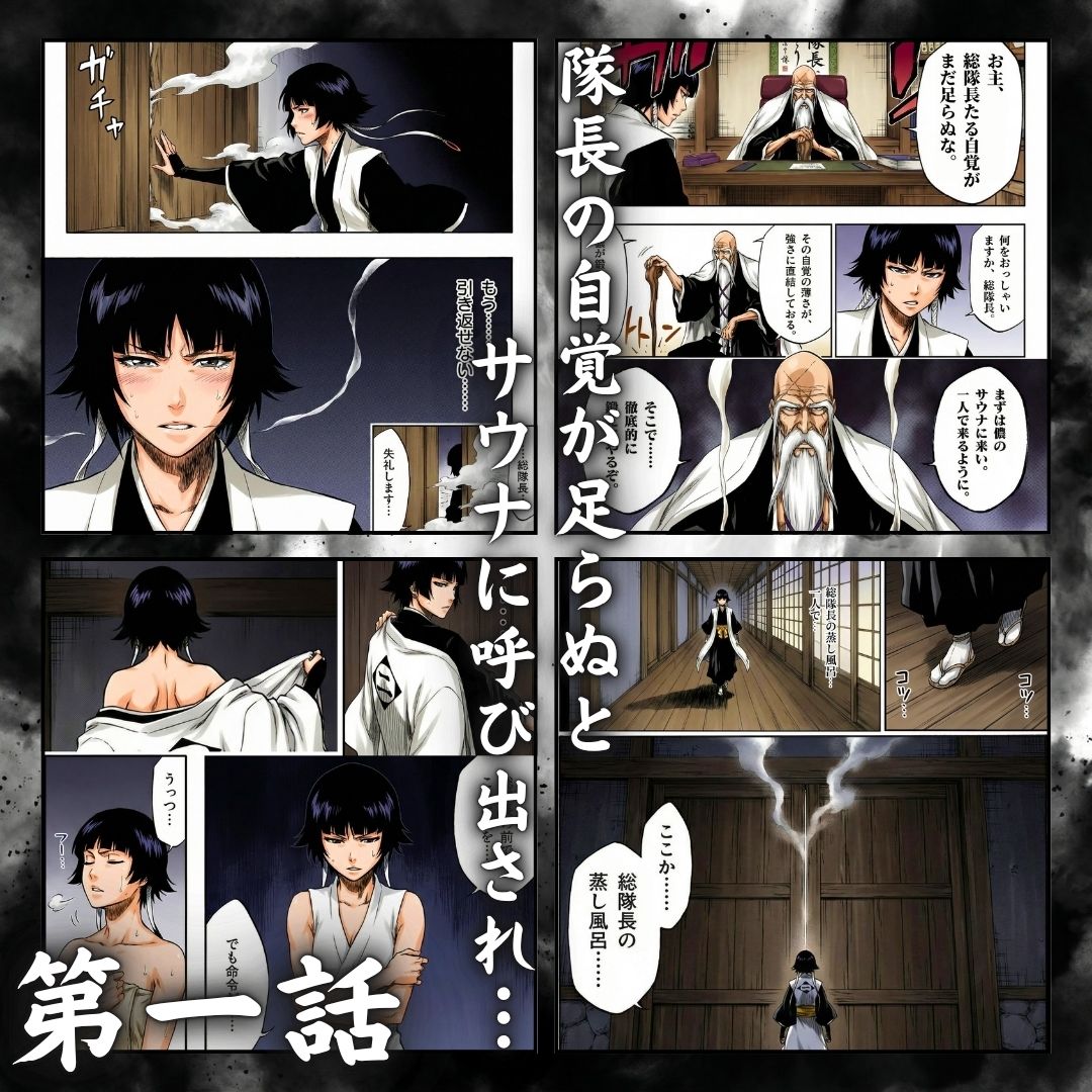 総隊長の蒸し風呂特訓〜炎熱サウナに呼び出された4名の隊長格〜 画像1