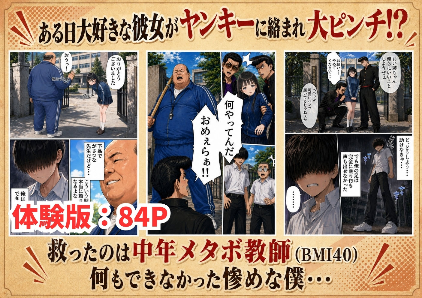 【昭和編】想いを寄せていたクラスメイトが中年メタボ教師(BMI40)と肉体関係だった件 画像3